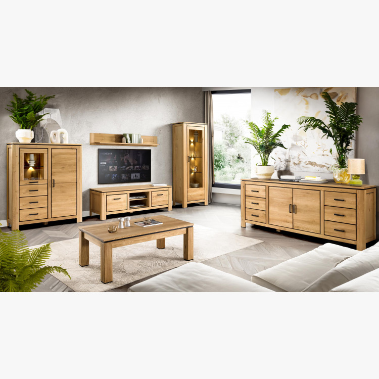 Tölgyfa dohányzóasztal 120 x 70 cm  - 6