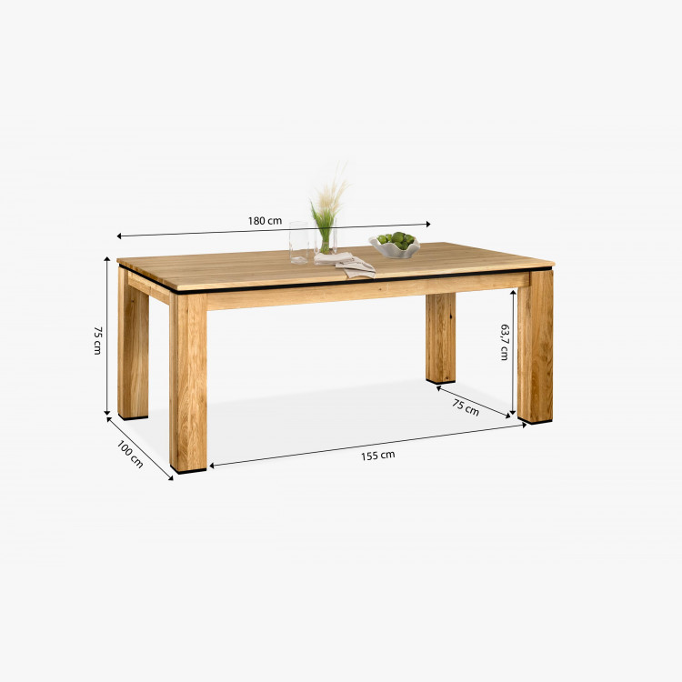 Tölgyfa asztal 180 x 100 cm  - 15