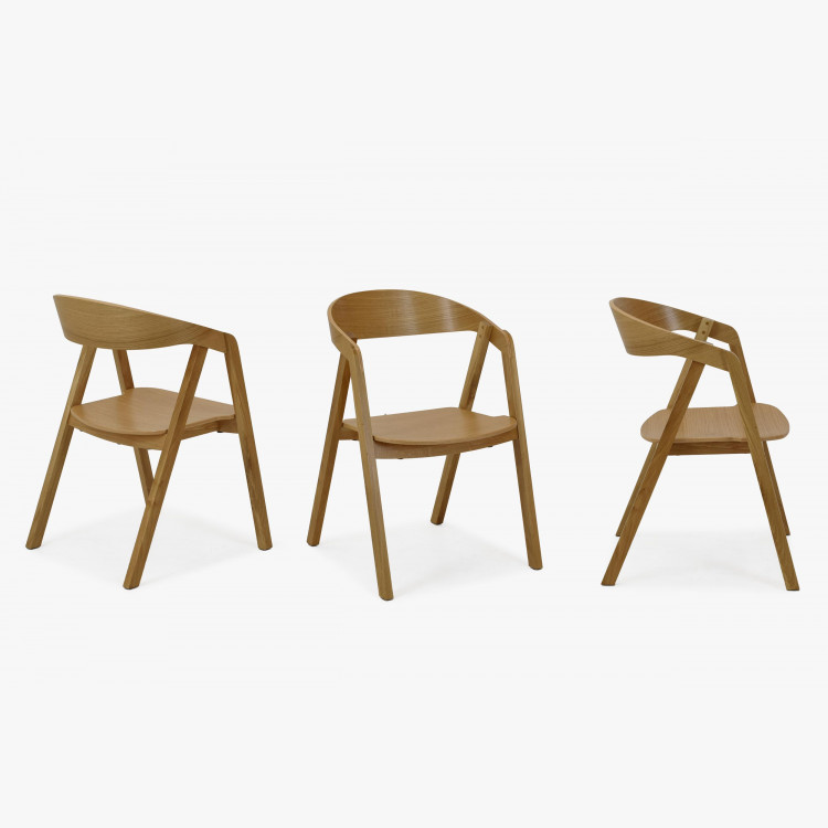 Stackelhető tölgyfa szék - teljesen fából készült  - 6