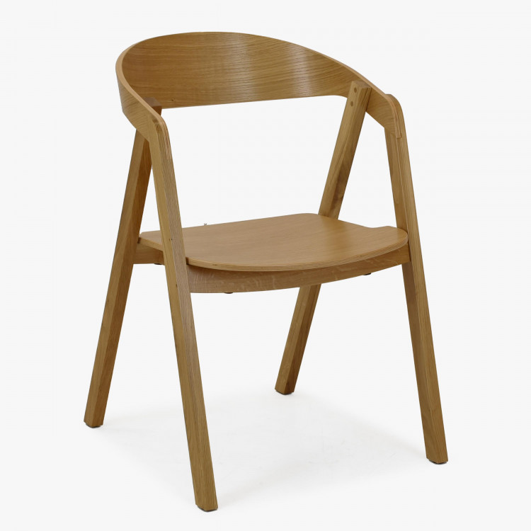 Stackelhető tölgyfa szék - teljesen fából készült  - 1