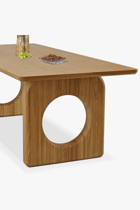 Design étkezőasztal tölgyfa 220 x 95 cm  - 0 2
