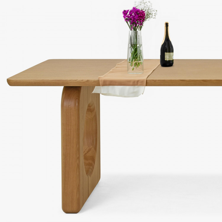 Design étkezőasztal tölgyfa 220 x 95 cm  - 4