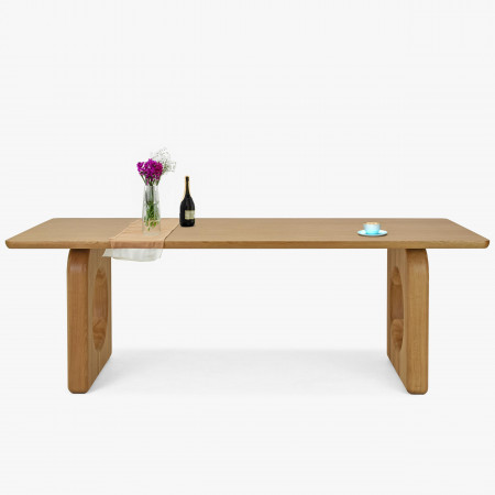 Design étkezőasztal tölgyfa 220 x 95 cm  - 5