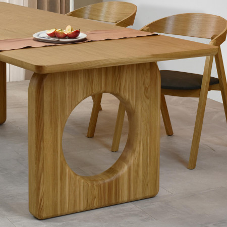 Design étkezőasztal tölgyfa 220 x 95 cm  - 6