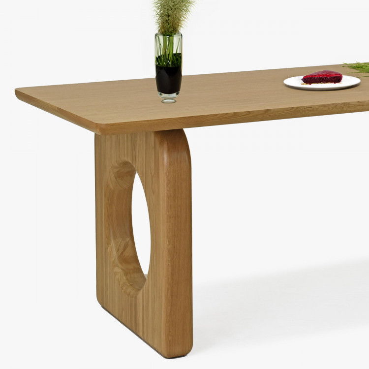 Design étkezőasztal tölgyfa 220 x 95 cm  - 8