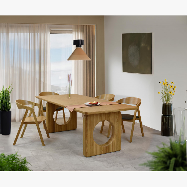 Design étkezőasztal tölgyfa 220 x 95 cm  - 9