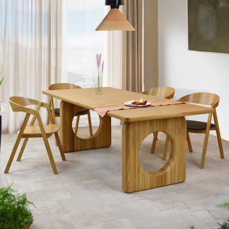 Design étkezőasztal tölgyfa 220 x 95 cm  - 10