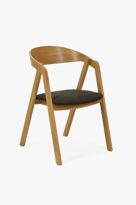 Stackelhető tölgyfa szék - sötét ülőke  - 0