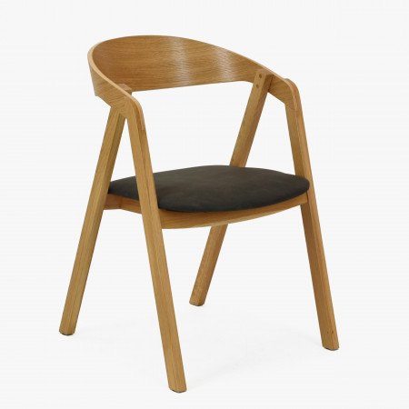 Stackelhető tölgyfa szék - sötét ülőke  - 0