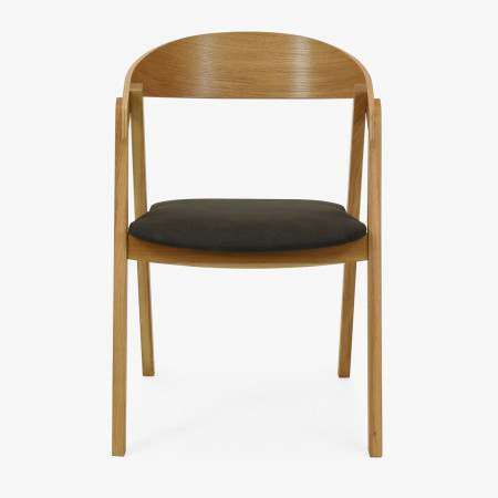 Stackelhető tölgyfa szék - sötét ülőke  - 3