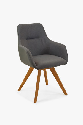 Forgófotel fa lábakkal, antracit  - 0