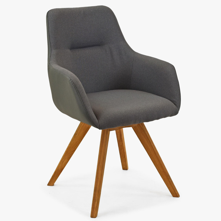 Forgófotel fa lábakkal, antracit  - 0