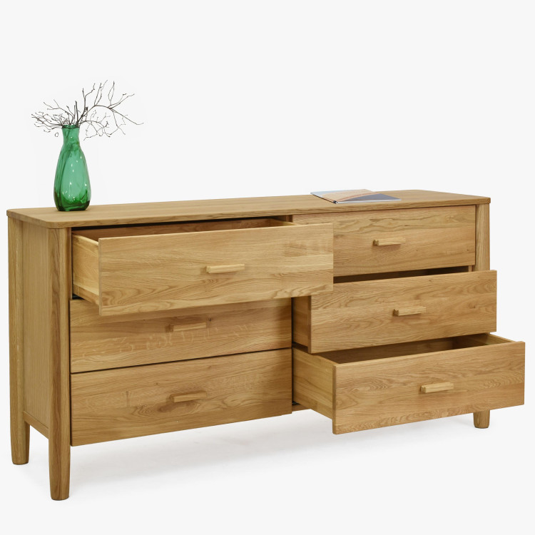 Tömör tölgyfa fiókos komód  - 0