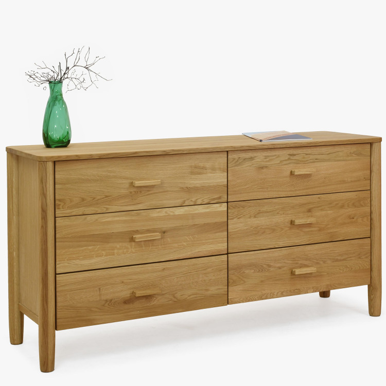 Tömör tölgyfa fiókos komód  - 1