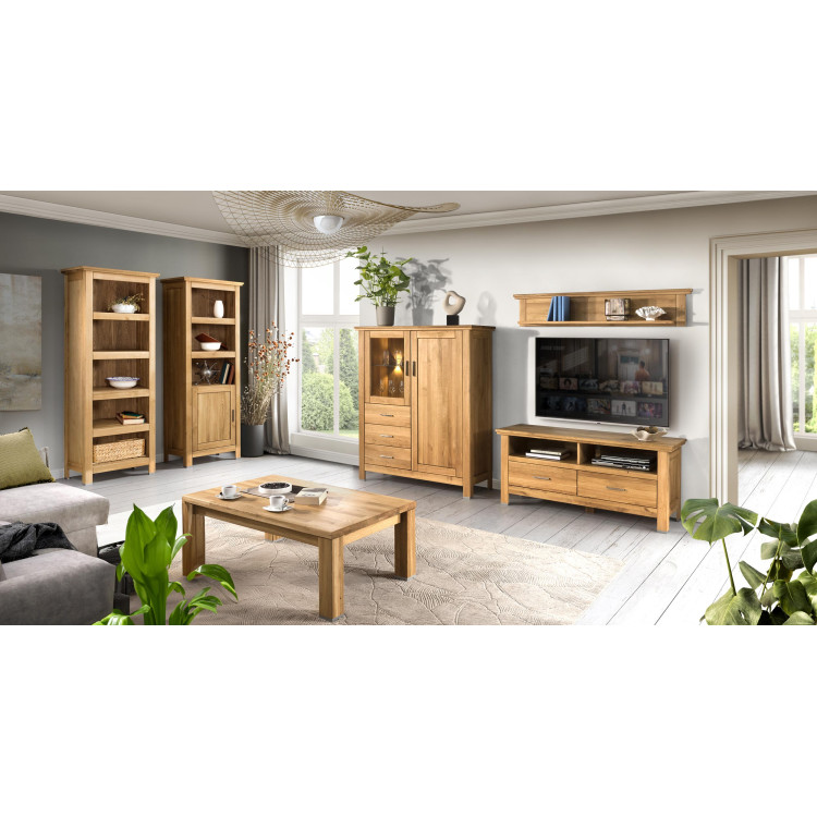 Tölgyfa polcos szekrény ajtóval, Alexandra 14  - 11