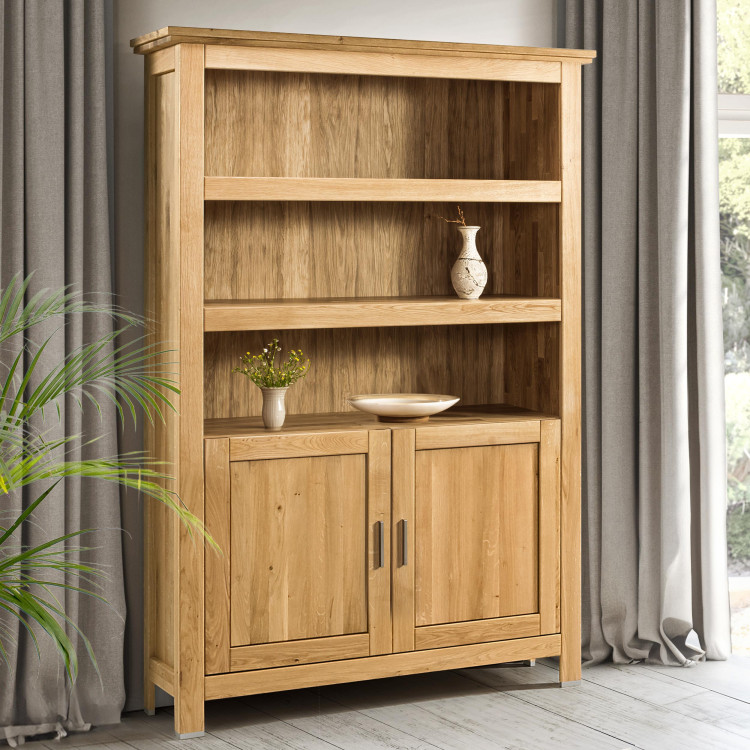 Tölgyfa polcos szekrény ajtóval, Alexandra 13  - 1