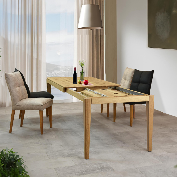 Komfortos étkezőszék Riga szürke kárpitozással  - 1