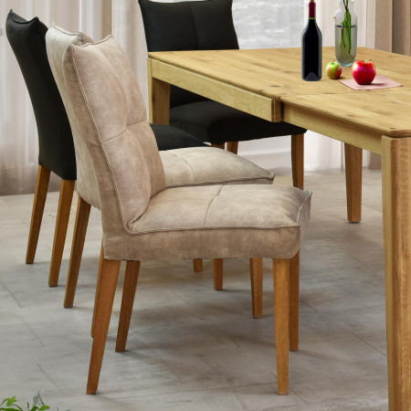 Komfortos étkezőszék Riga szürke kárpitozással  - 3