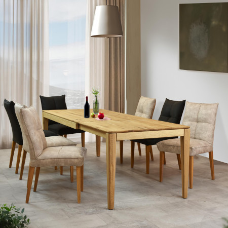 Komfortos étkezőszék Riga szürke kárpitozással  - 4