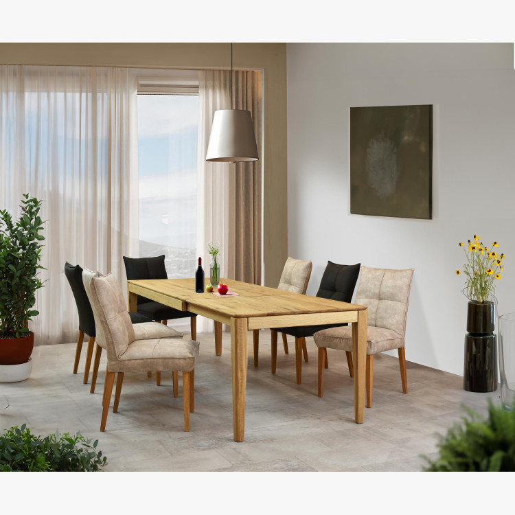 Komfortos étkezőszék Riga szürke kárpitozással  - 5