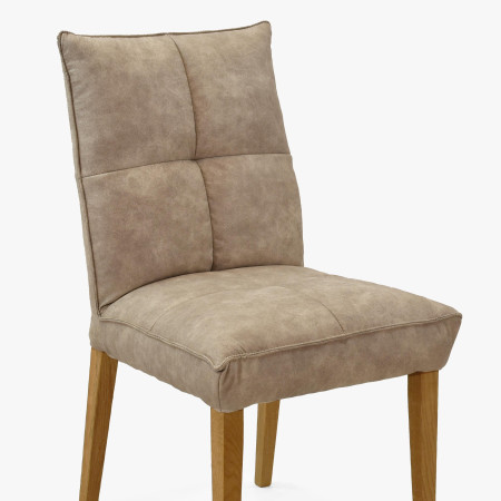 Komfortos étkezőszék Riga szürke kárpitozással  - 7