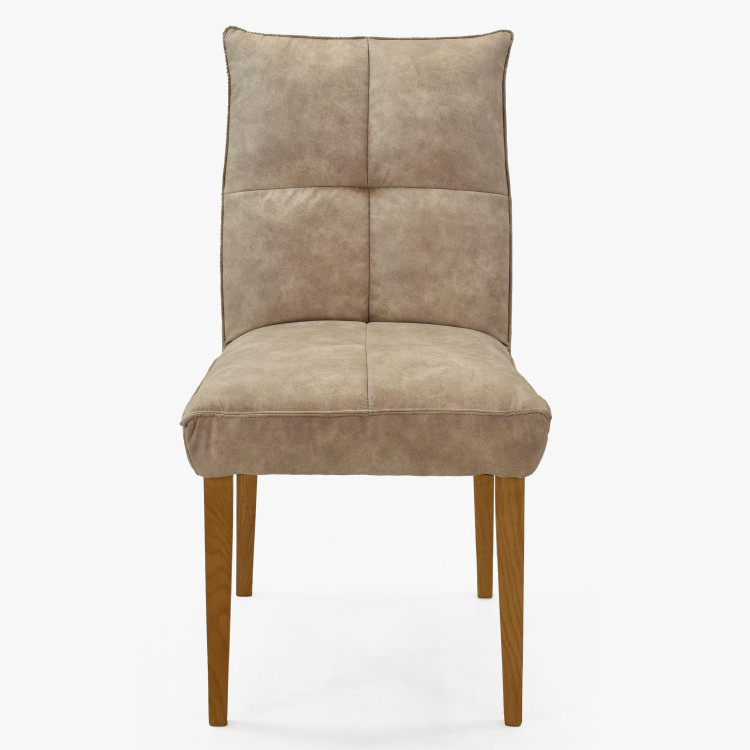 Komfortos étkezőszék Riga szürke kárpitozással  - 8