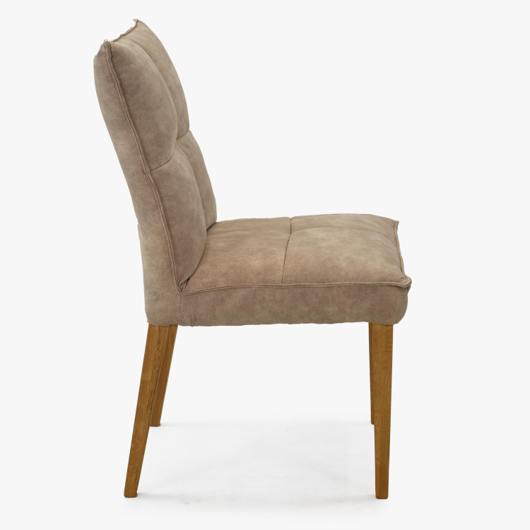 Komfortos étkezőszék Riga szürke kárpitozással  - 9