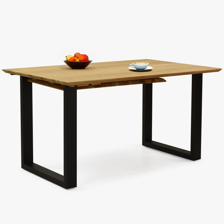 Tömör tölgyfa asztal, bővíthető 140 (+50 cm) x 90 cm  - 0