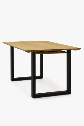 Tömör tölgyfa asztal, bővíthető 140 (+50 cm) x 90 cm  - 0 2