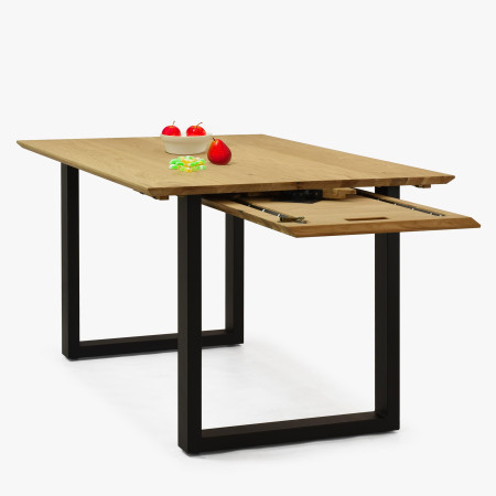 Tömör tölgyfa asztal, bővíthető 140 (+50 cm) x 90 cm  - 4