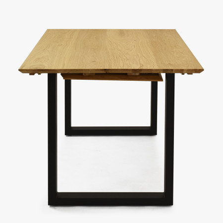 Tömör tölgyfa asztal, bővíthető 140 (+50 cm) x 90 cm  - 8