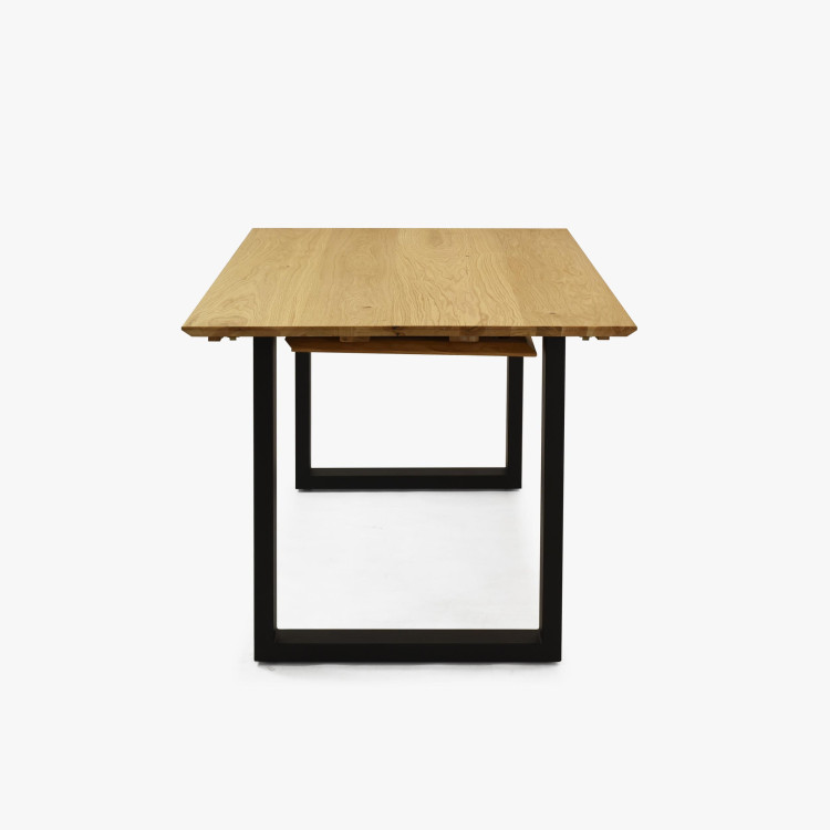 Tömör tölgyfa asztal, bővíthető 140 (+50 cm) x 90 cm  - 10