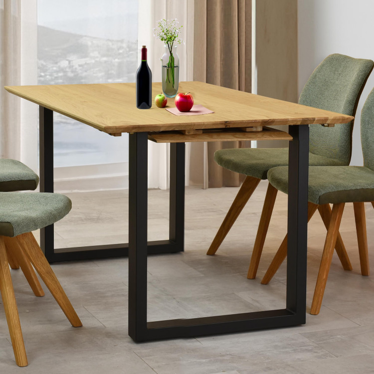 Tömör tölgyfa asztal, bővíthető 140 (+50 cm) x 90 cm  - 13