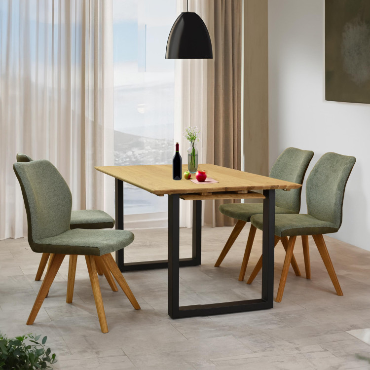 Tömör tölgyfa asztal, bővíthető 140 (+50 cm) x 90 cm  - 14