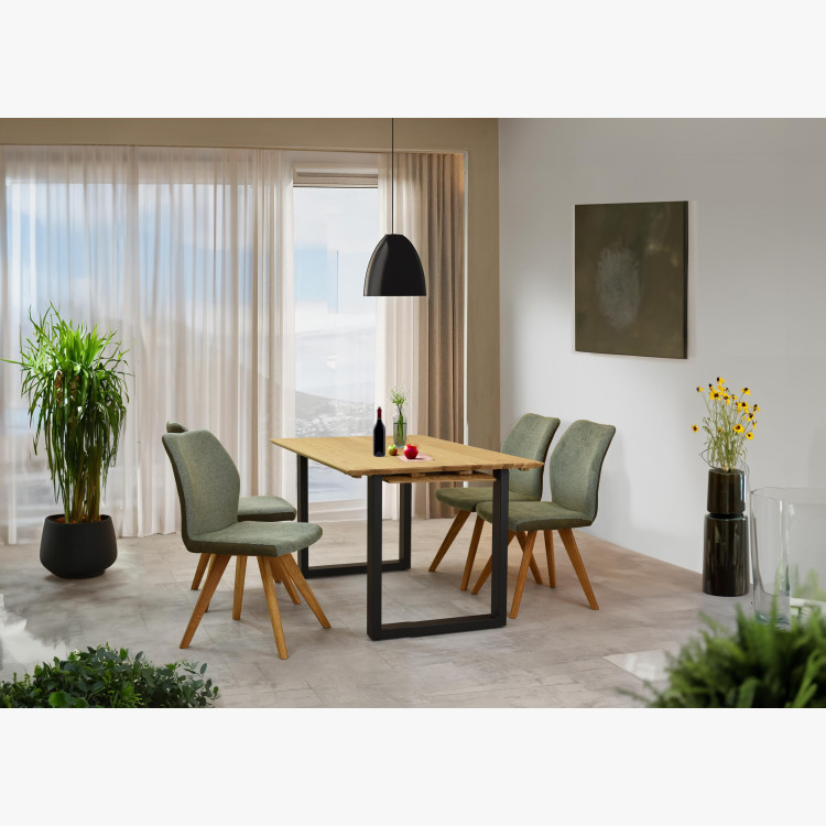 Tömör tölgyfa asztal, bővíthető 140 (+50 cm) x 90 cm  - 16