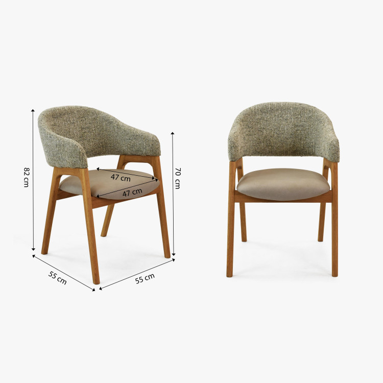 Fotel karfás szürke tölgy  - 6