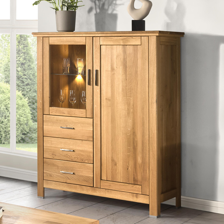 Üveges tölgyfa komód, Alexandra 45  - 1