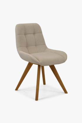 Tömör tölgyfa étkezőszék világos kárpitozással, modern dizájn