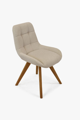 Kényelmes étkezőszék, világos kárpitozás  - 0 2