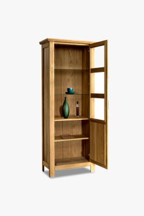 Egyajtós tölgyfa vitrin, Alexandra 11  - 1 2