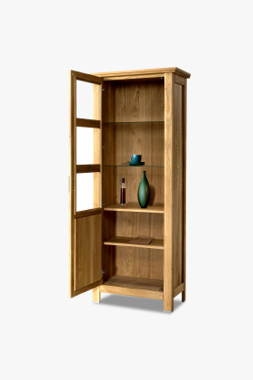Egyajtós tölgyfa vitrin, Alexandra 10  - 1 2