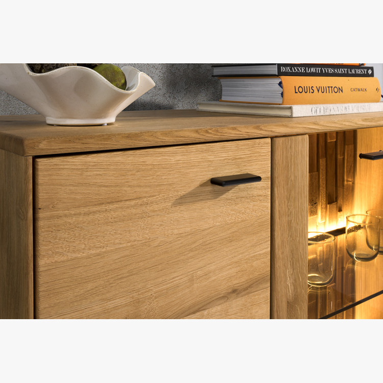 Tölgyfa komód fiókokkal és ajtókkal  - 5