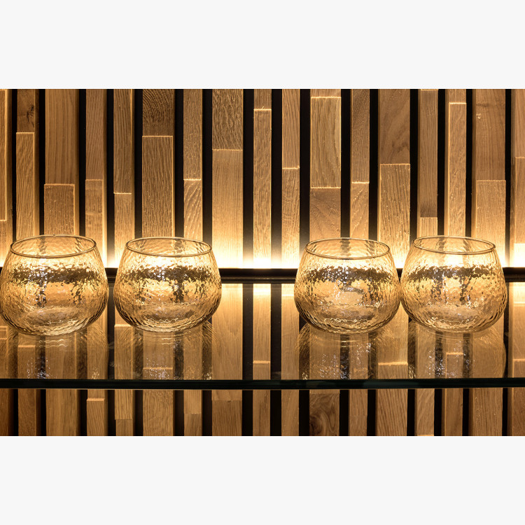 Tölgyfa tálalószekrény ajtókkal és fiókokkal  - 4