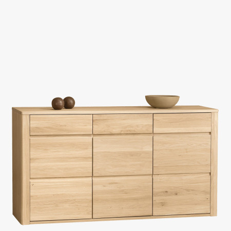 Hosszú tölgyfa komód, Nice 49, bianco tölgy színben  - 0