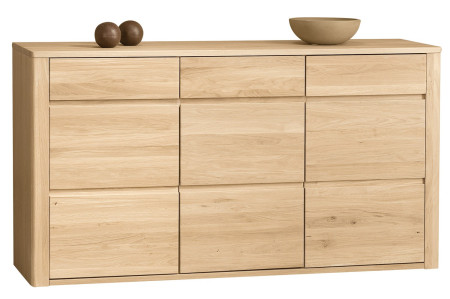 Hosszú tölgyfa komód, Nice 49, bianco tölgy színben  - 3