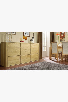 Hosszú tölgyfa komód, Nice 49 tölgy dió színű.  - 0 2