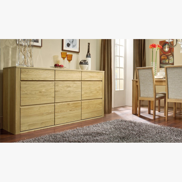 Hosszú tölgyfa komód, Nice 49 tölgy dió színű.  - 1