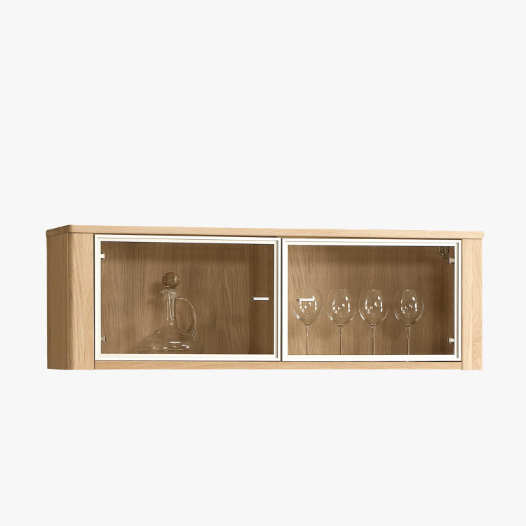 Falipolc üveggel, Nice 14 tölgy bianco  - 0