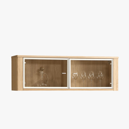 Falipolc üveggel, Nice 14 tölgy bianco  - 0