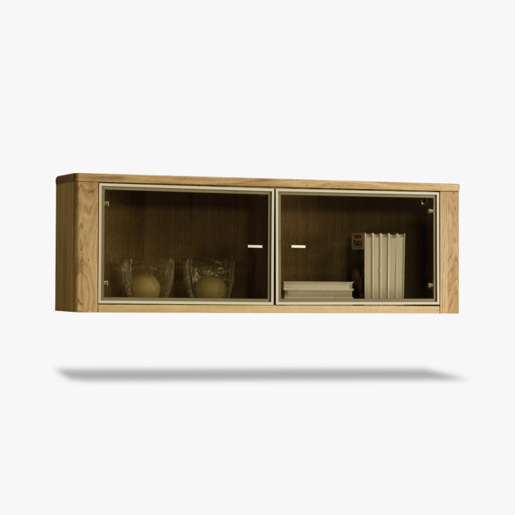 Falipolc üveggel, Nice 14 tölgy dió  - 3